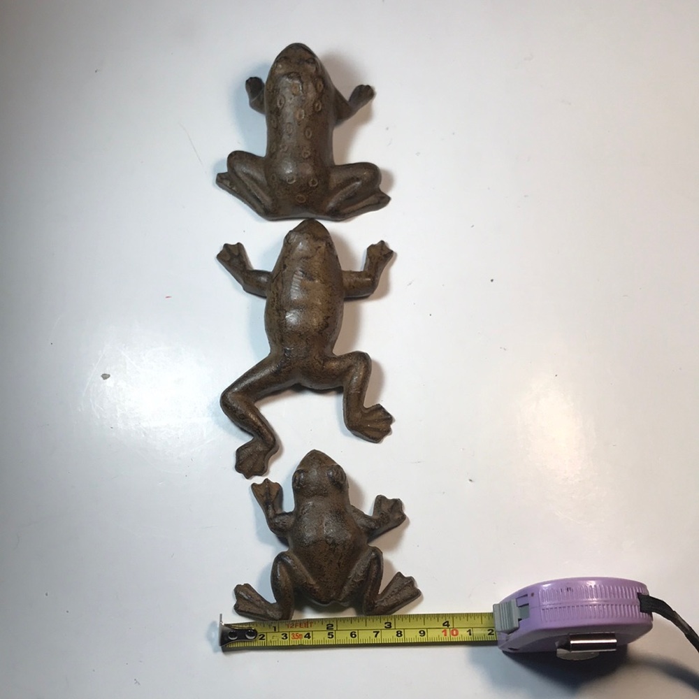 Boho Cast Iron Frog Decorations